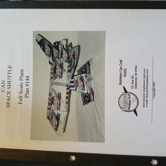 Aluminum Can Space Shuttle Model - Picture 1 of 2